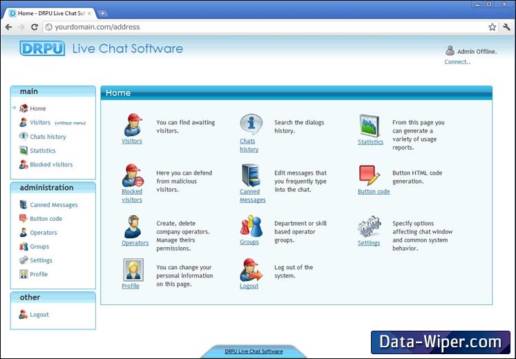 Web Chat Software Screenshot