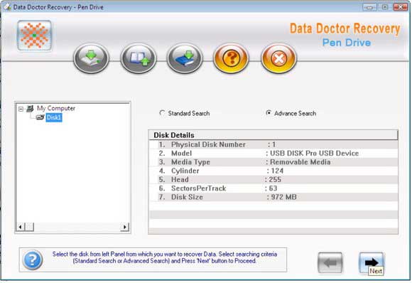 Screenshot of Pen Drive File Salvage Utility