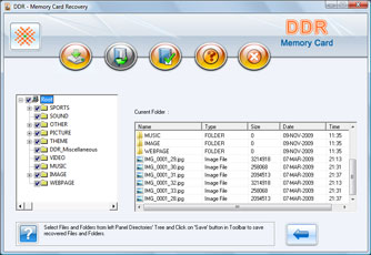 Memory Card Data Recovery Software Screenshot